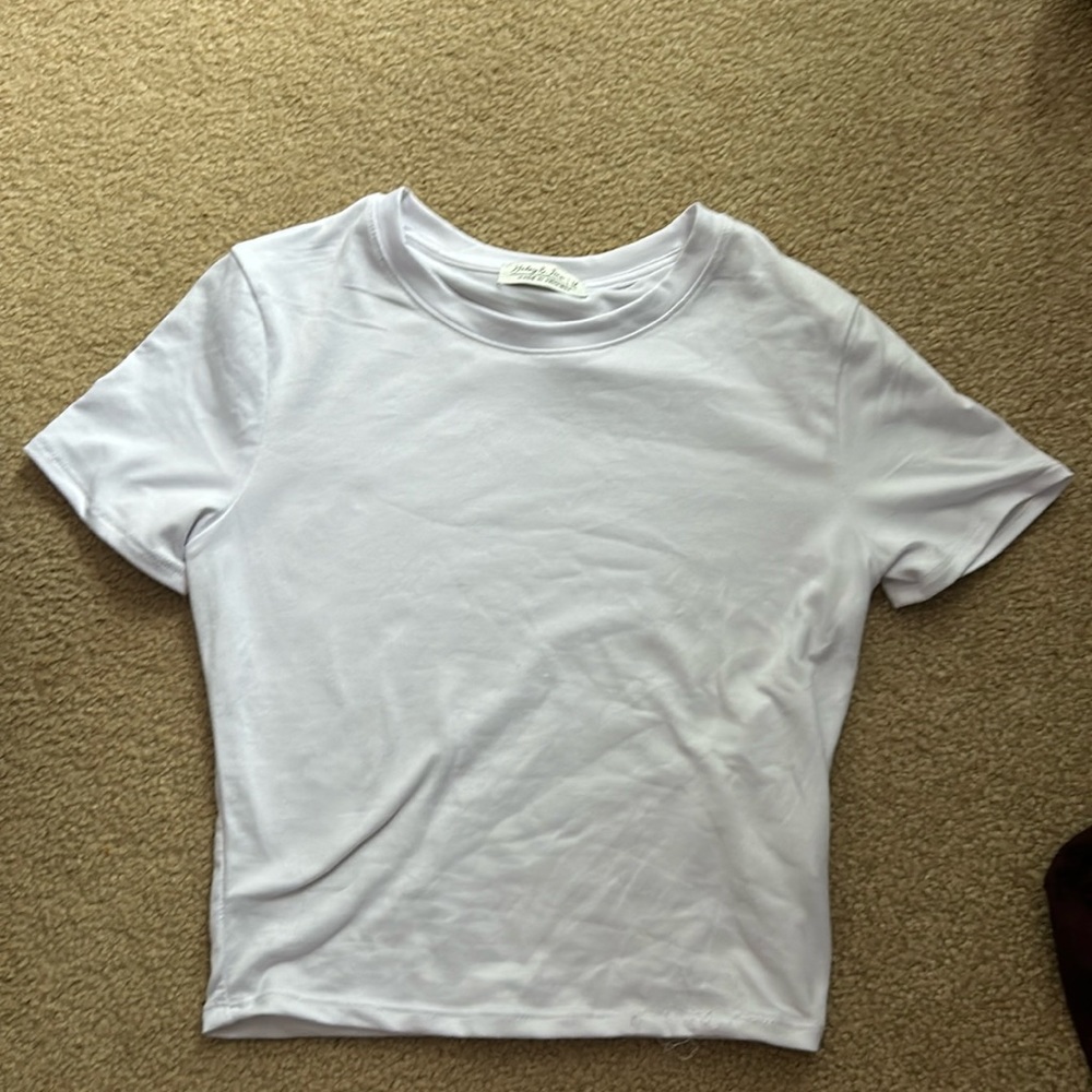 white crop top size medium